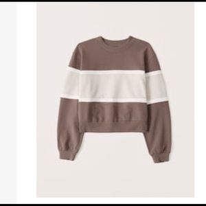 Abercrombie colorblock crew sweatshirt